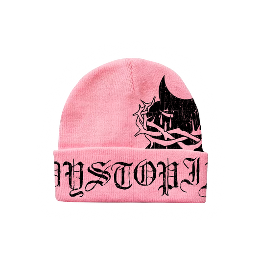 Dystopia headache beanie [BUBBLE GUM PINK COLOR]