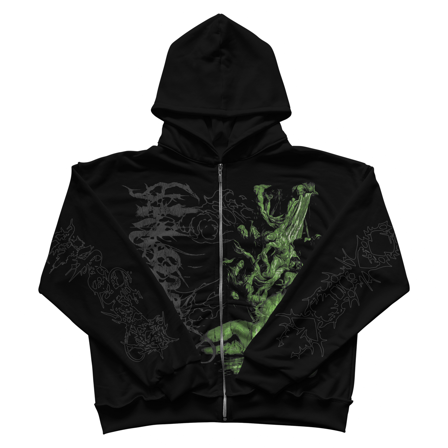 GOD, LUST AND PLEASURES ZIP UP HOODIE