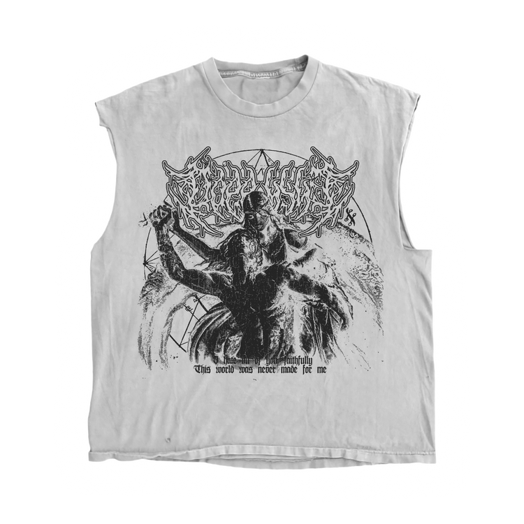 I HATE ALL OF YOU, FAITHFULLY [SLEEVE LESS T-SHIRT] [WHITE COLOR]