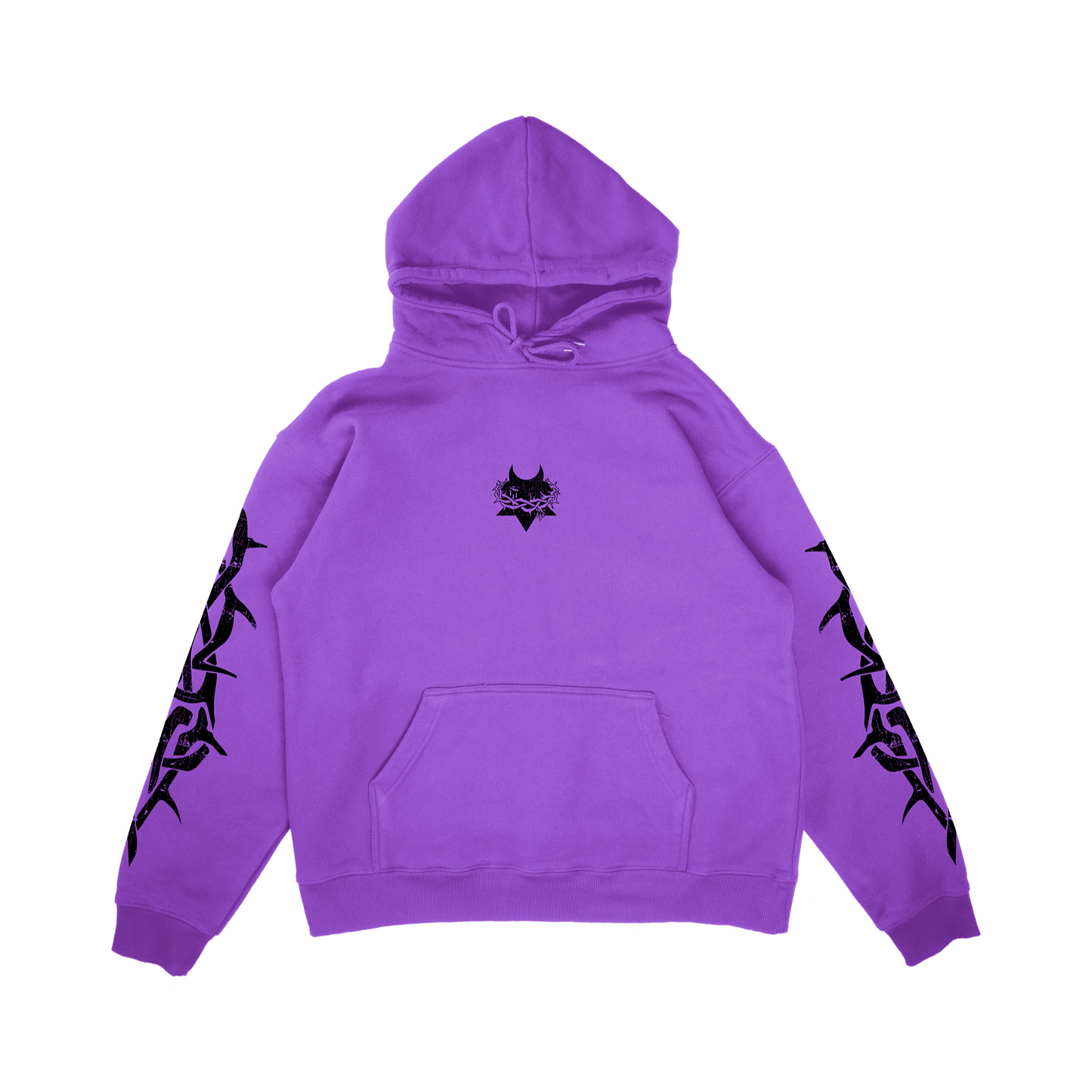 PURPLE FLOWER DYSTOPIA HOODIE