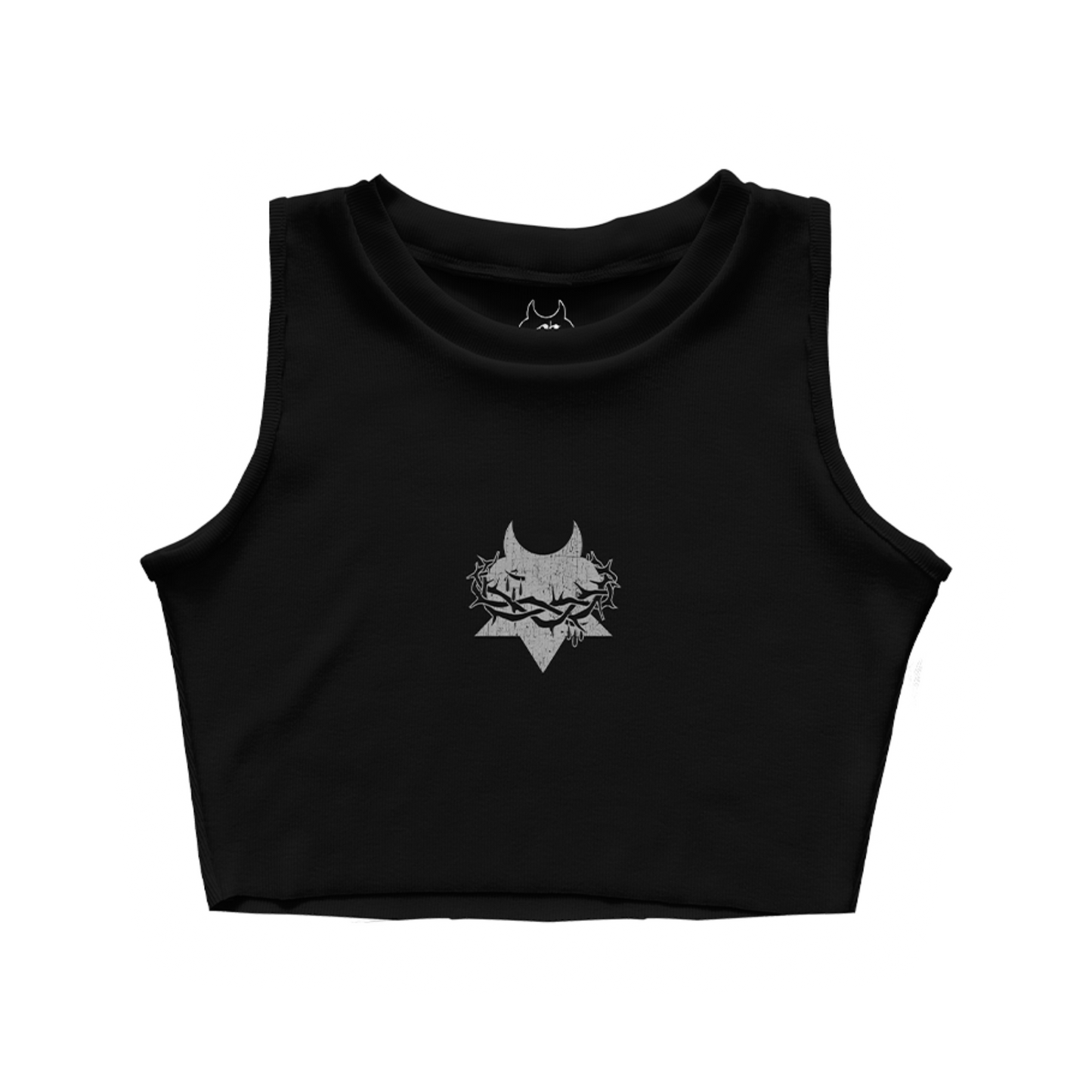 DARK BLACK DYSTOPIA CROP TOP