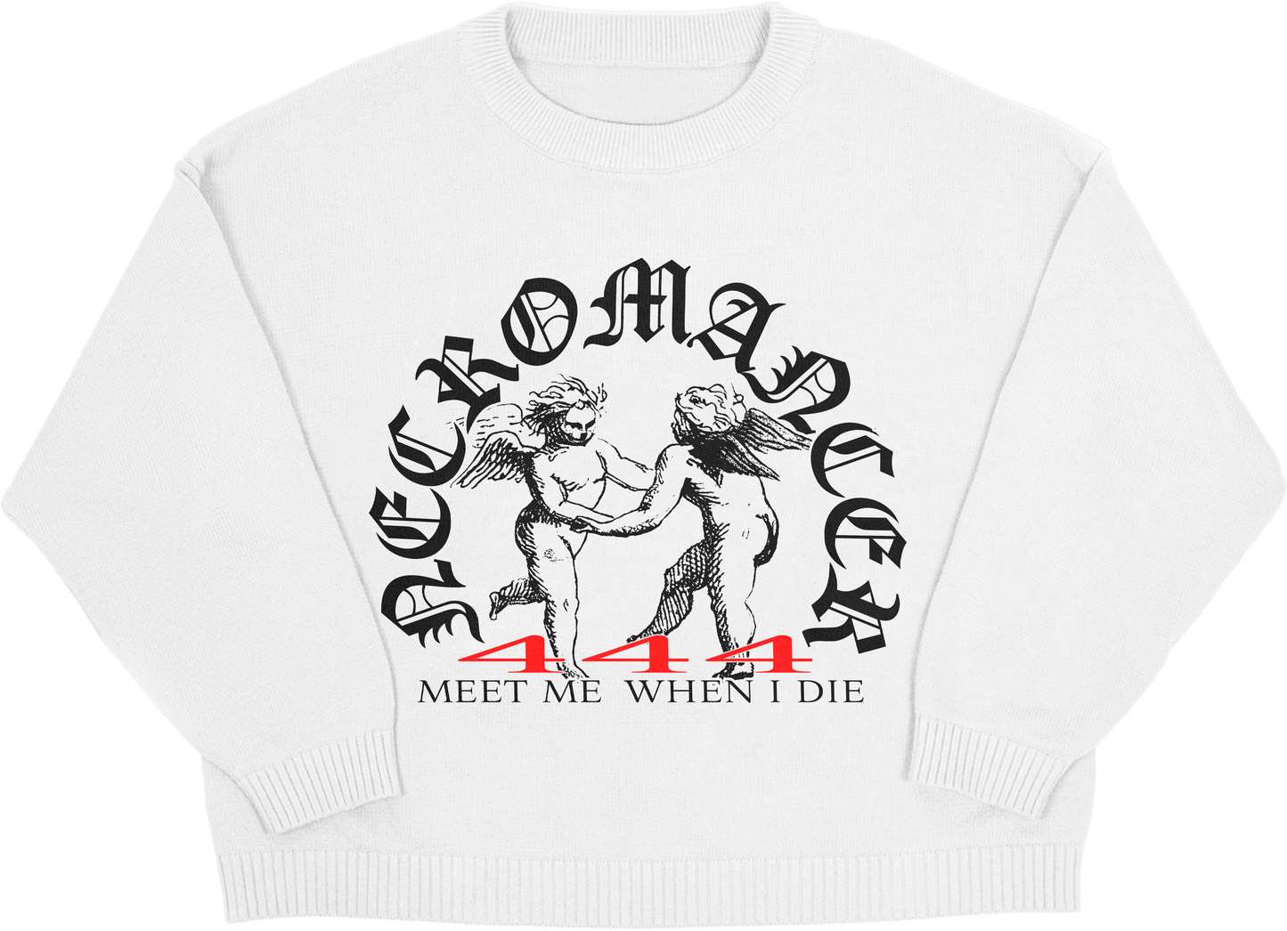 meet me when i die [BUZO TEJIDO COLOR BLANCO]