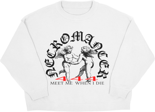 meet me when i die [BUZO TEJIDO COLOR BLANCO]