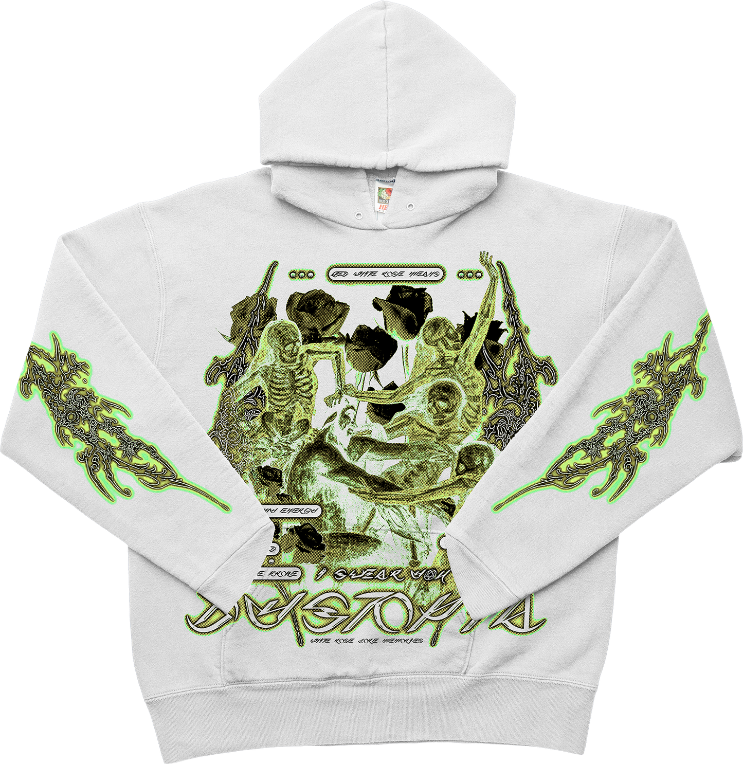 white rose memories [WHITE] HOODIE