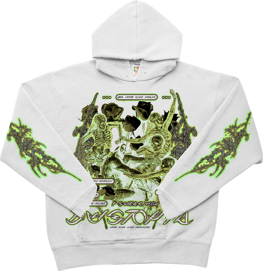 white rose memories [WHITE] HOODIE