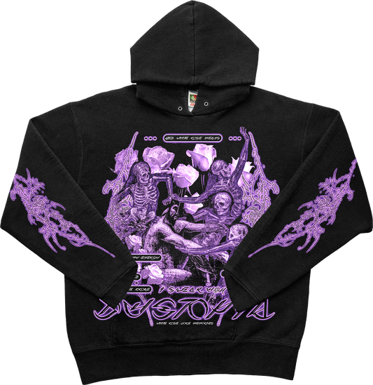 white rose memories [BLACK] HOODIE